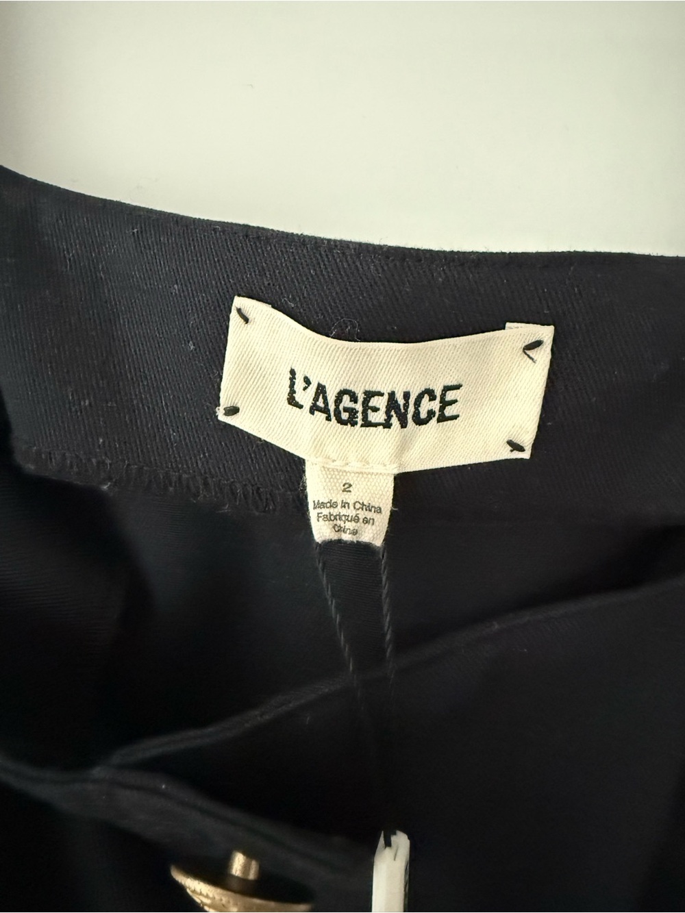 L'AGENCE Idy Button-Front Dress - Black/Gold - 2 - Picture 3 of 4